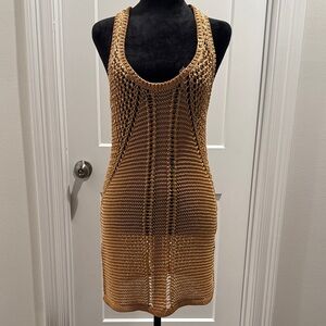 Stylish Gold Knit Dress